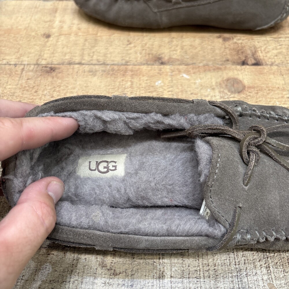 Ugg 1106877 Women’s Gray Suede Slip On Moccasins Size 9 Slippers - Picture 6 of 9